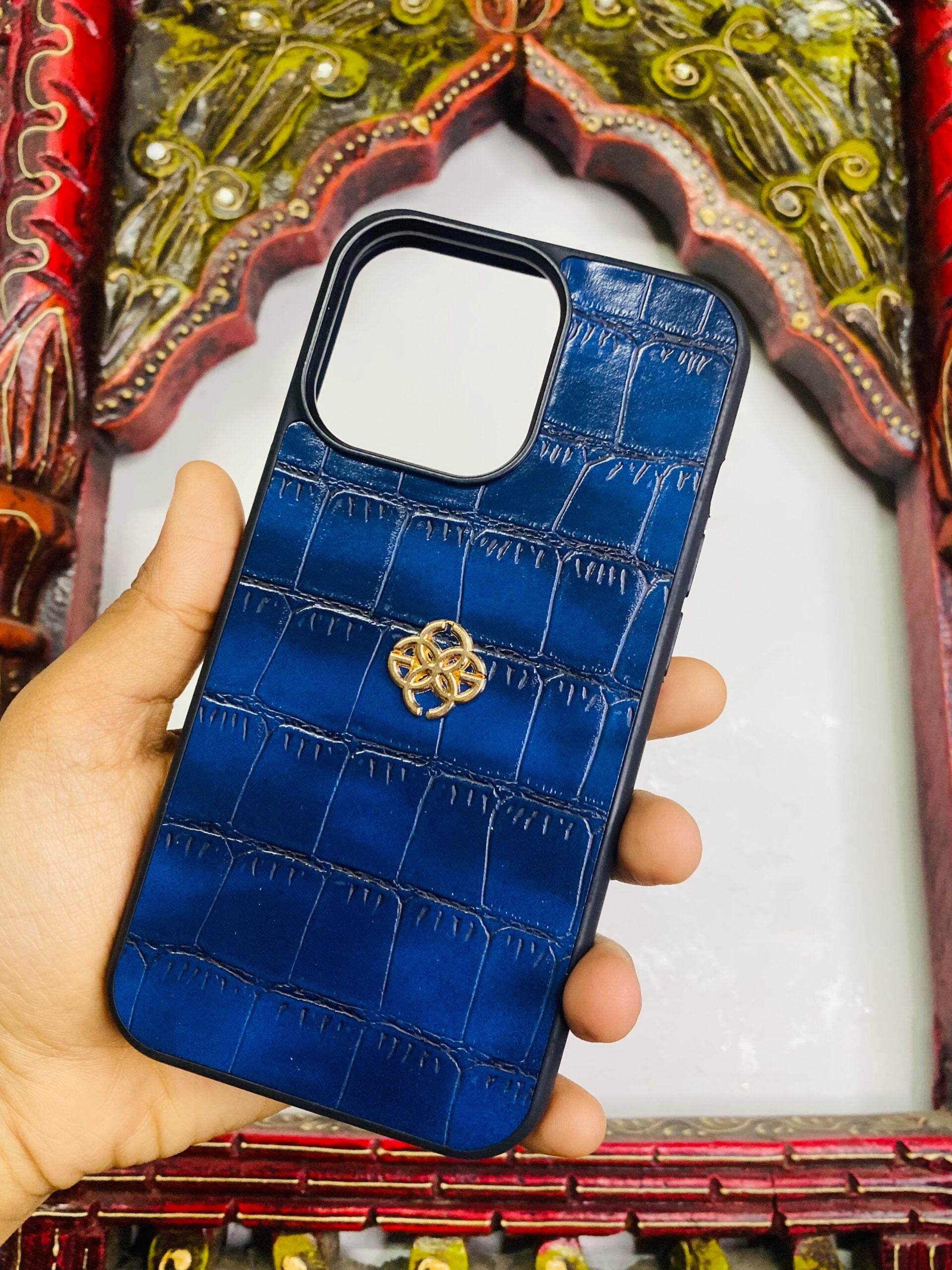 iPhone 13 Pro Premium Leather Case - Blue - Guleel