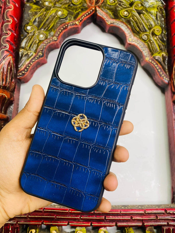 iPhone 13 Pro Premium Leather Case - Blue - Guleel
