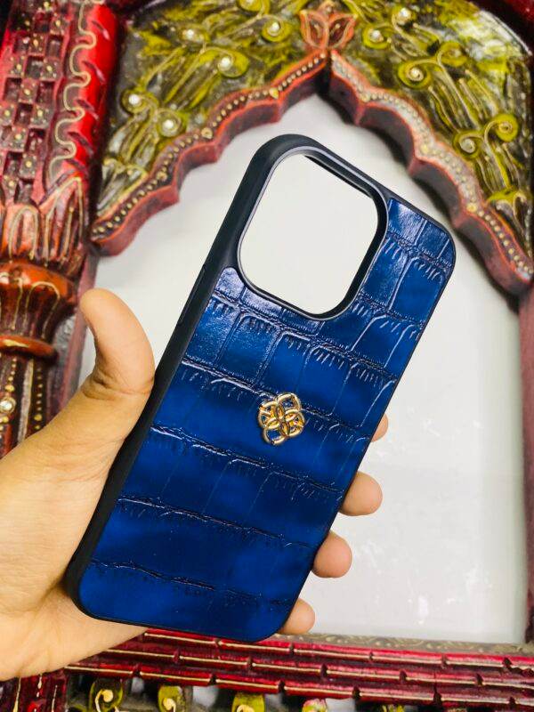 iPhone 13 Pro Premium Leather Case - Blue - Guleel