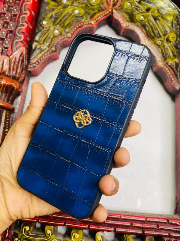 iPhone 13 Pro Premium Leather Case - Blue - Guleel