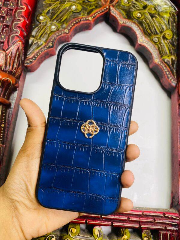 iPhone 13 Pro Premium Leather Case - Blue - Guleel