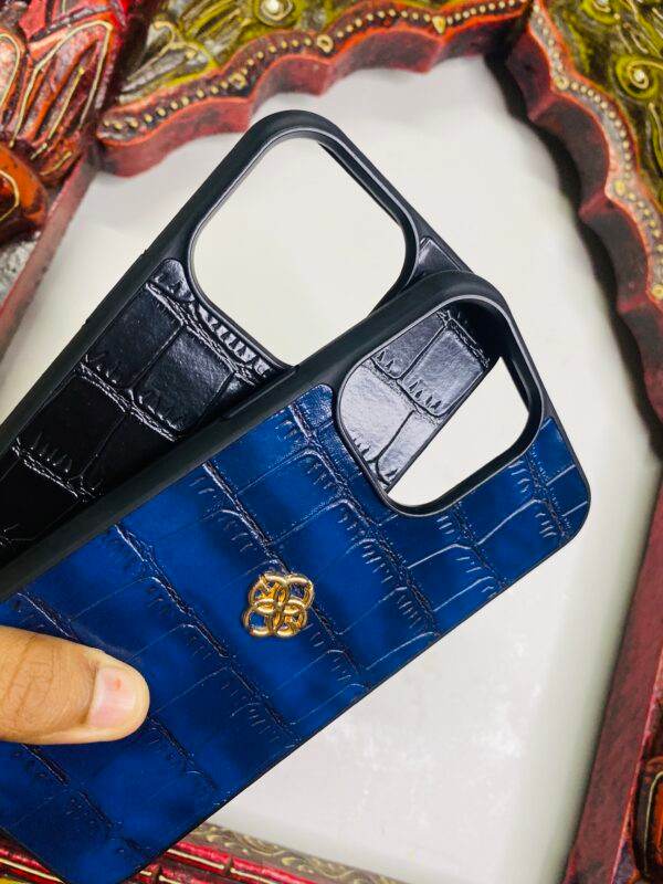 iPhone 13 Pro Premium Leather Case - Blue - Guleel