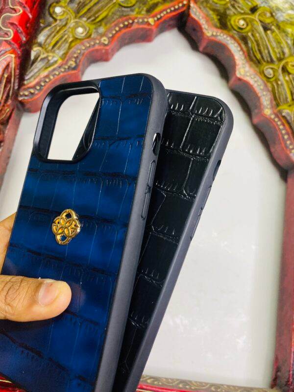 iPhone 13 Pro Premium Leather Case - Blue - Guleel