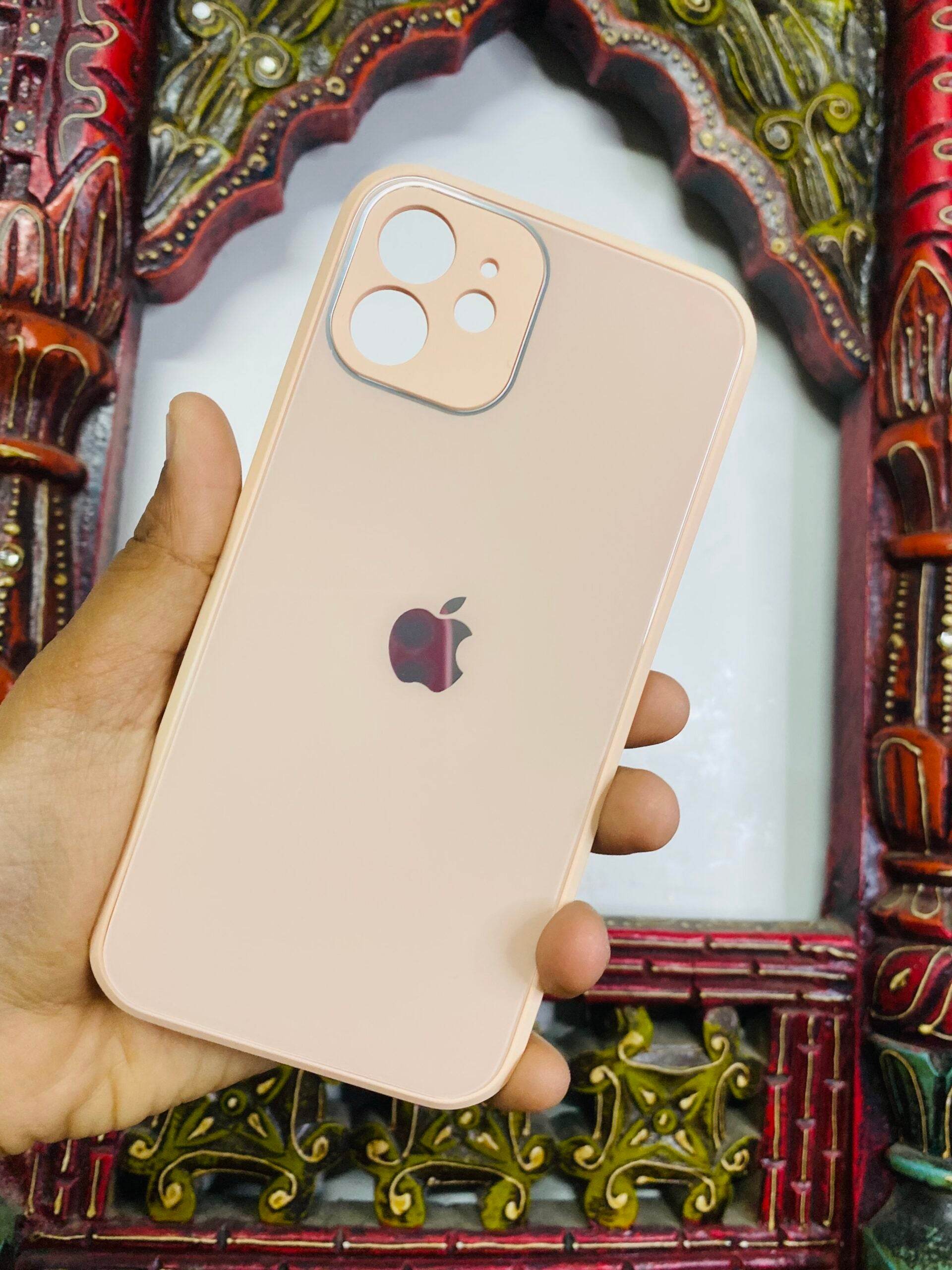 iPhone 12 Premium Shockproof Glass Case – Gold - Guleel