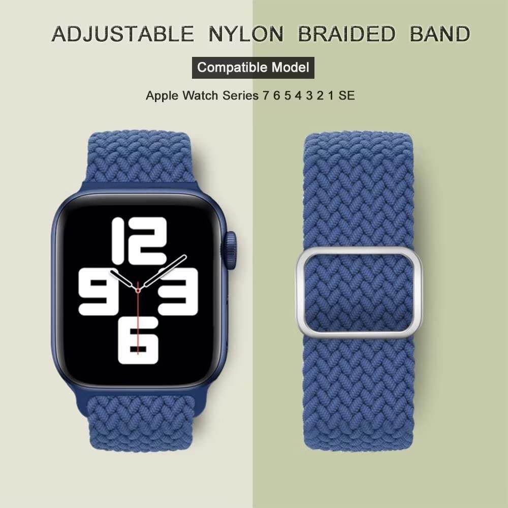 Apple Watch Straps 49mm 45mm 44mm 42mm, Solo Loop Braided Nylon Sport Band for iWatch Series Ultra 8 7 6 5 4 3 2 1 SE - Guleel