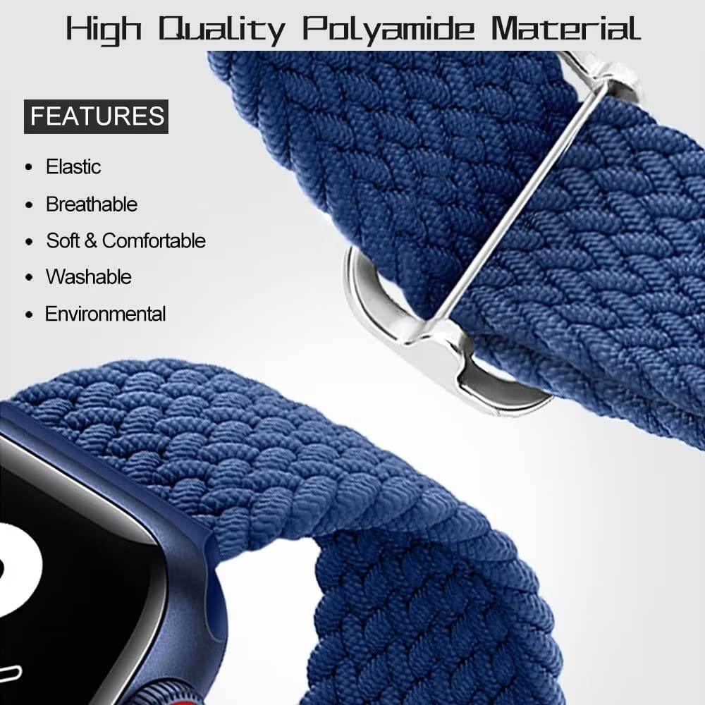 Apple Watch Straps 49mm 45mm 44mm 42mm, Solo Loop Braided Nylon Sport Band for iWatch Series Ultra 8 7 6 5 4 3 2 1 SE - Guleel
