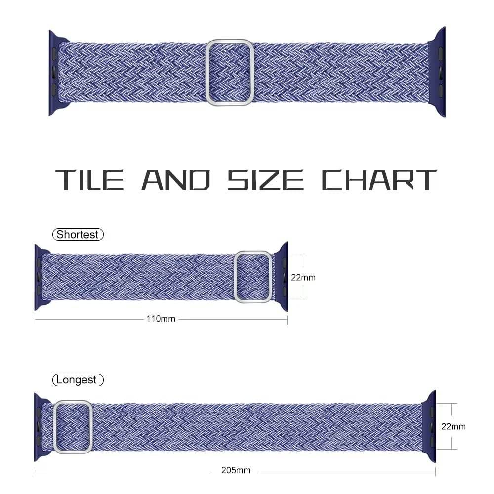 Apple Watch Straps Solo Loop Braided Nylon Sport Band for iWatch Series Ultra 8 7 6 5 4 3 2 1 SE - Guleel