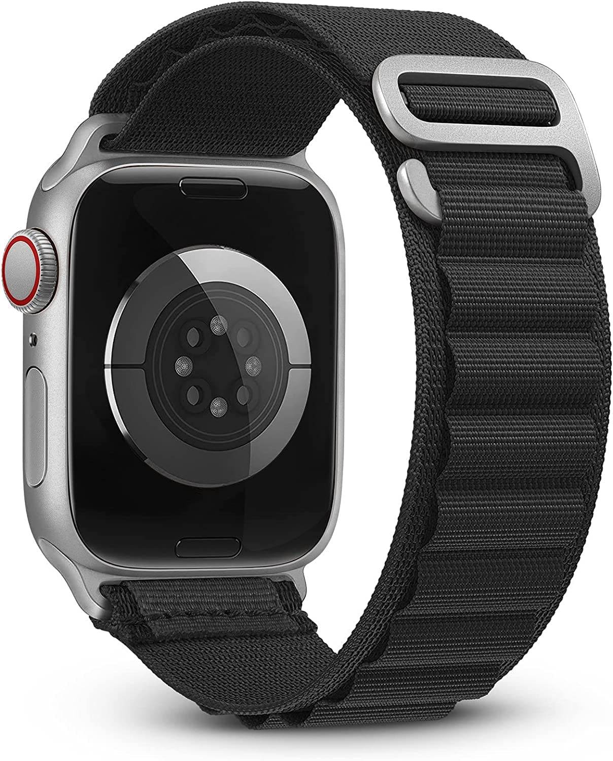 Trail Loop Band Compatible for Apple Watch Ultra Band Nylon Sport Loop Men Women Adjustable Pull Tab Strap for iWatch Ultra ( Black ) - Guleel