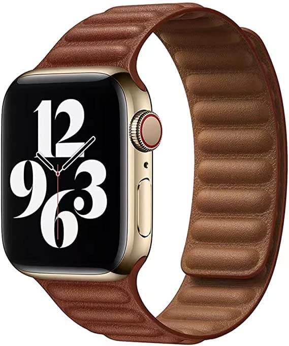Magnetic Leather Loop Strap for iWatch Band Series Ultra 8/7/6/5/4/3/2/1/SE - Guleel