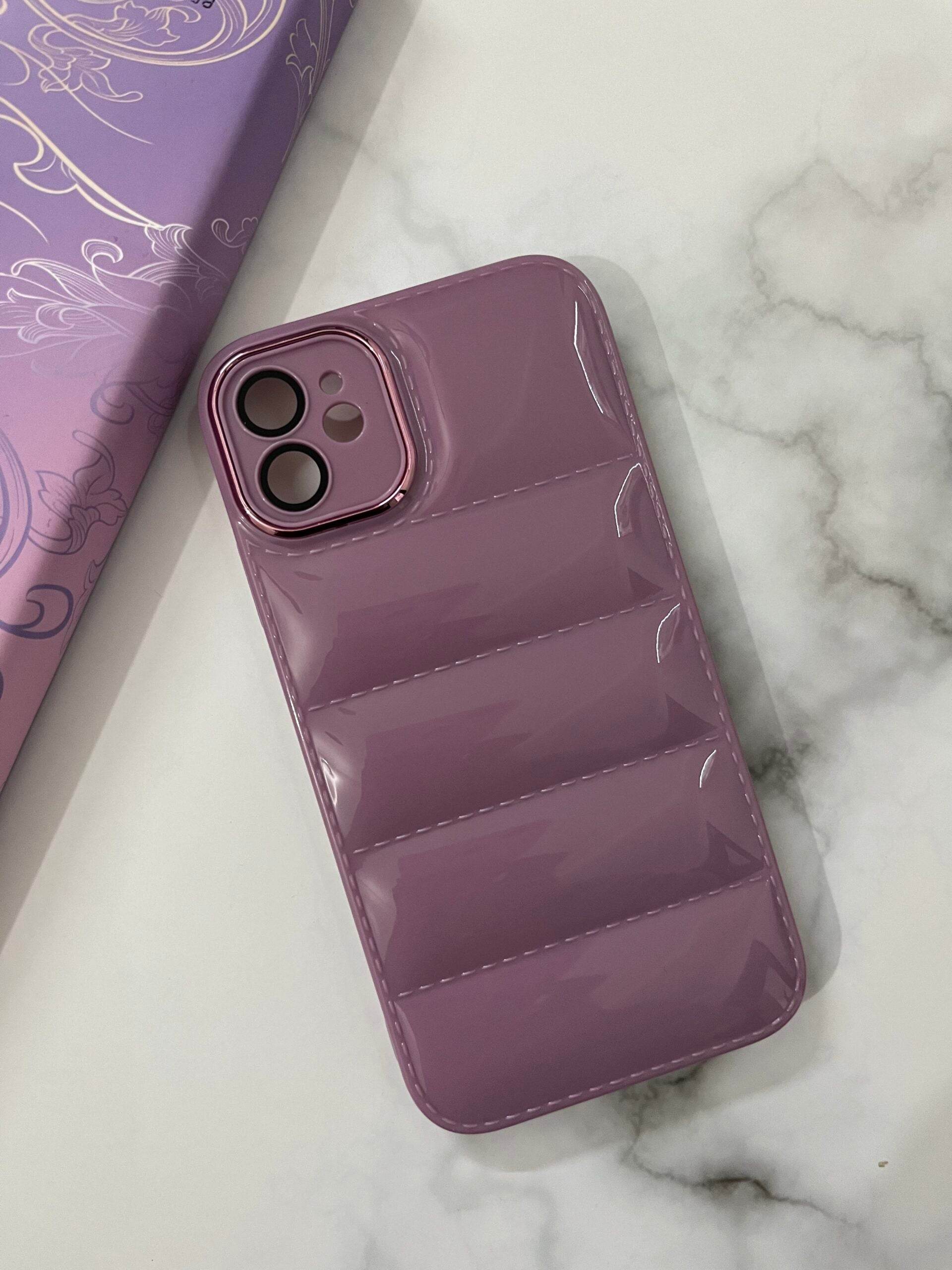 iPhone 12 Premium Cushion Glossy Back Cover – Rose Gold - Guleel