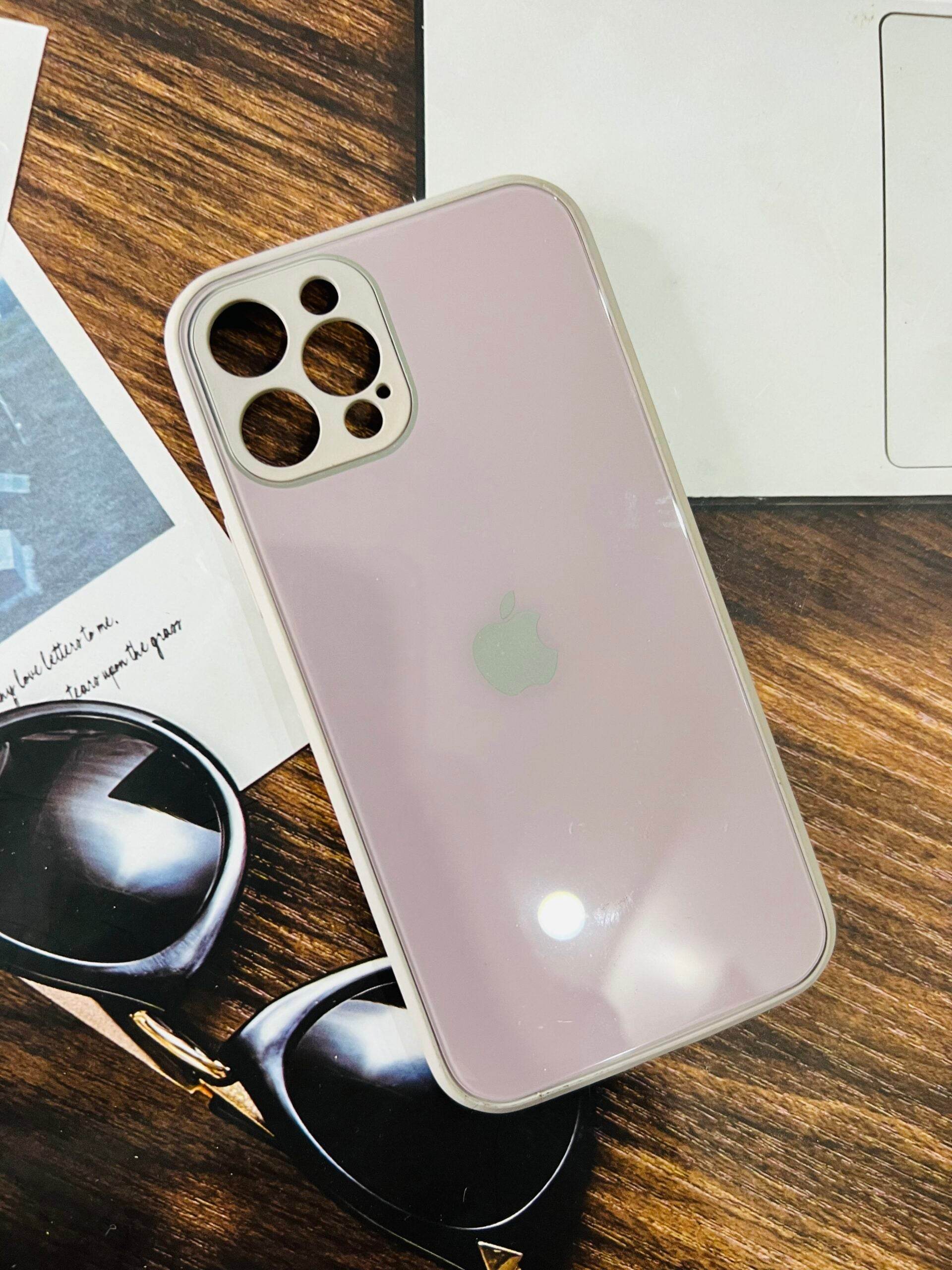 iPhone 12 Pro Premium Glass Finish Case – Purple - Guleel