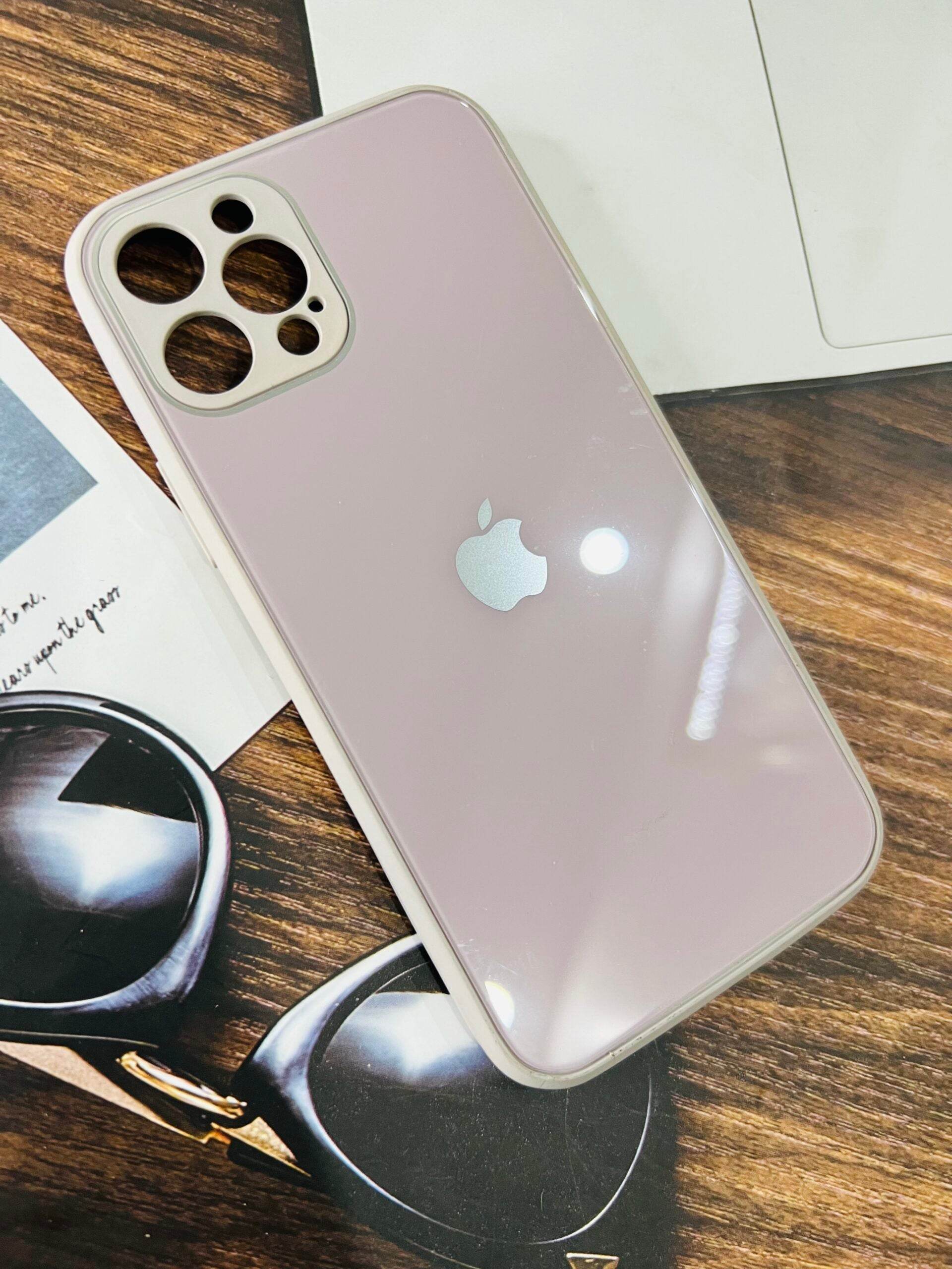 iPhone 12 Pro Premium Glass Finish Case – Purple - Guleel