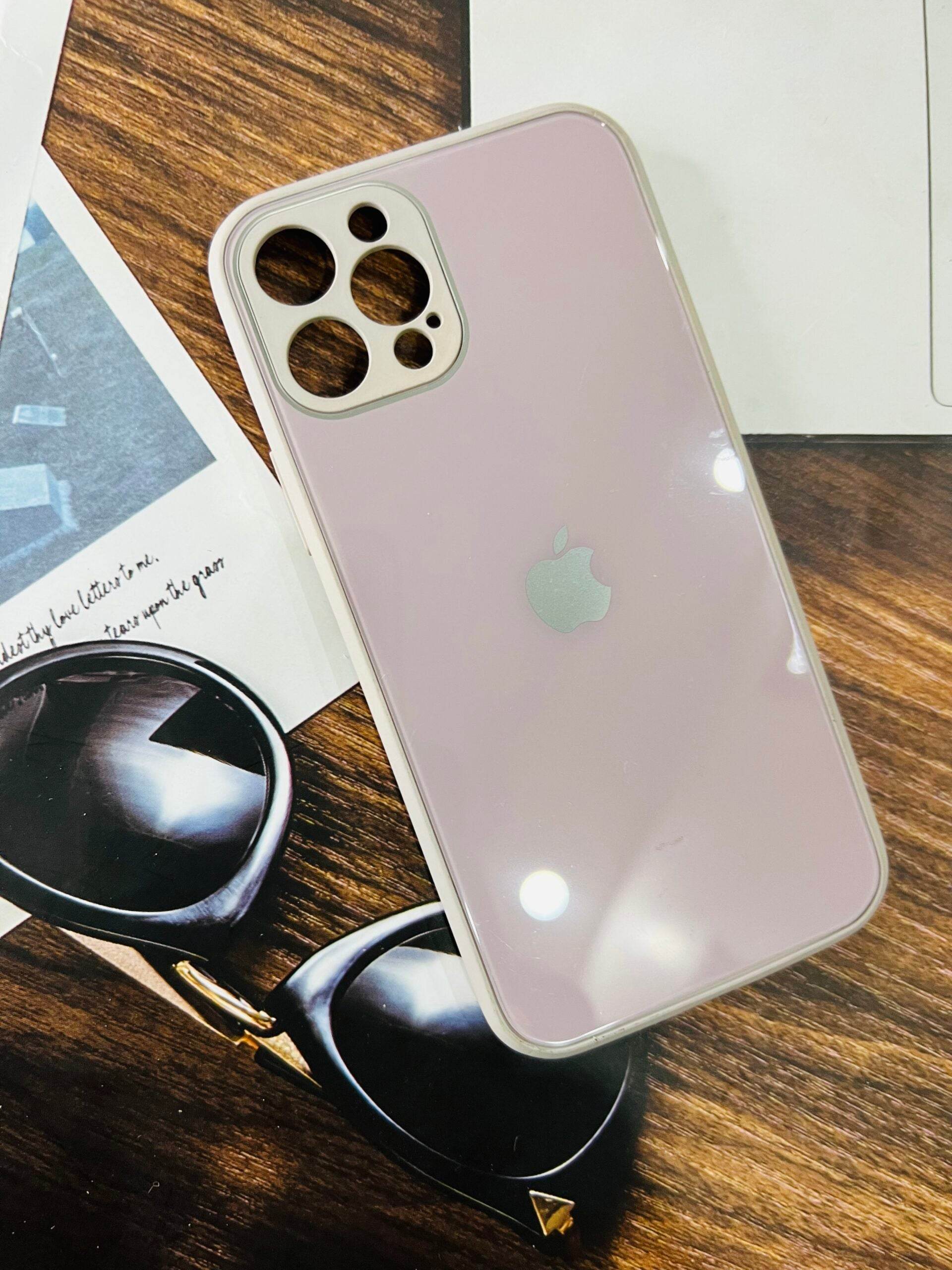 iPhone 12 Pro Premium Glass Finish Case – Purple - Guleel