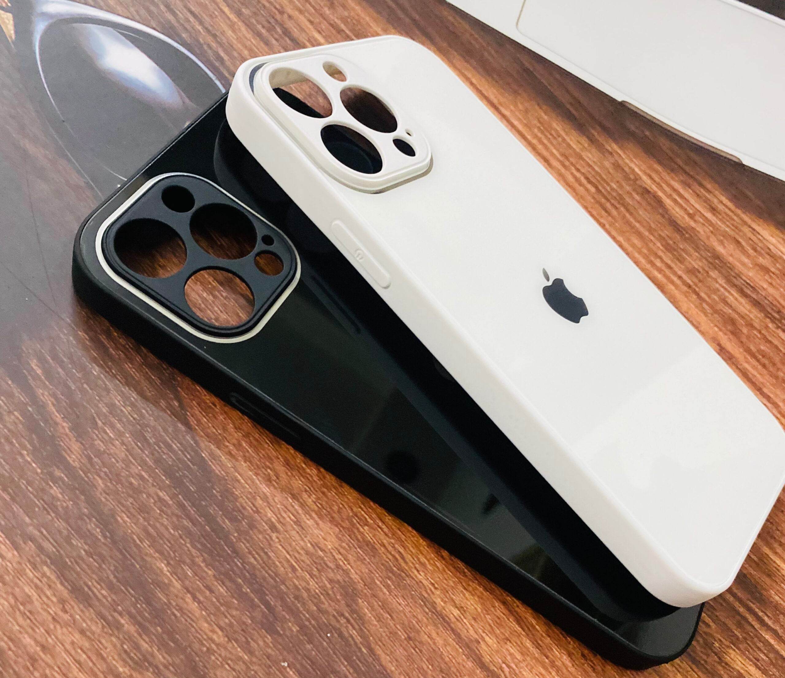 iPhone 13 Pro Max Premium Glass Camera Protection Shockproof Case- White - Guleel