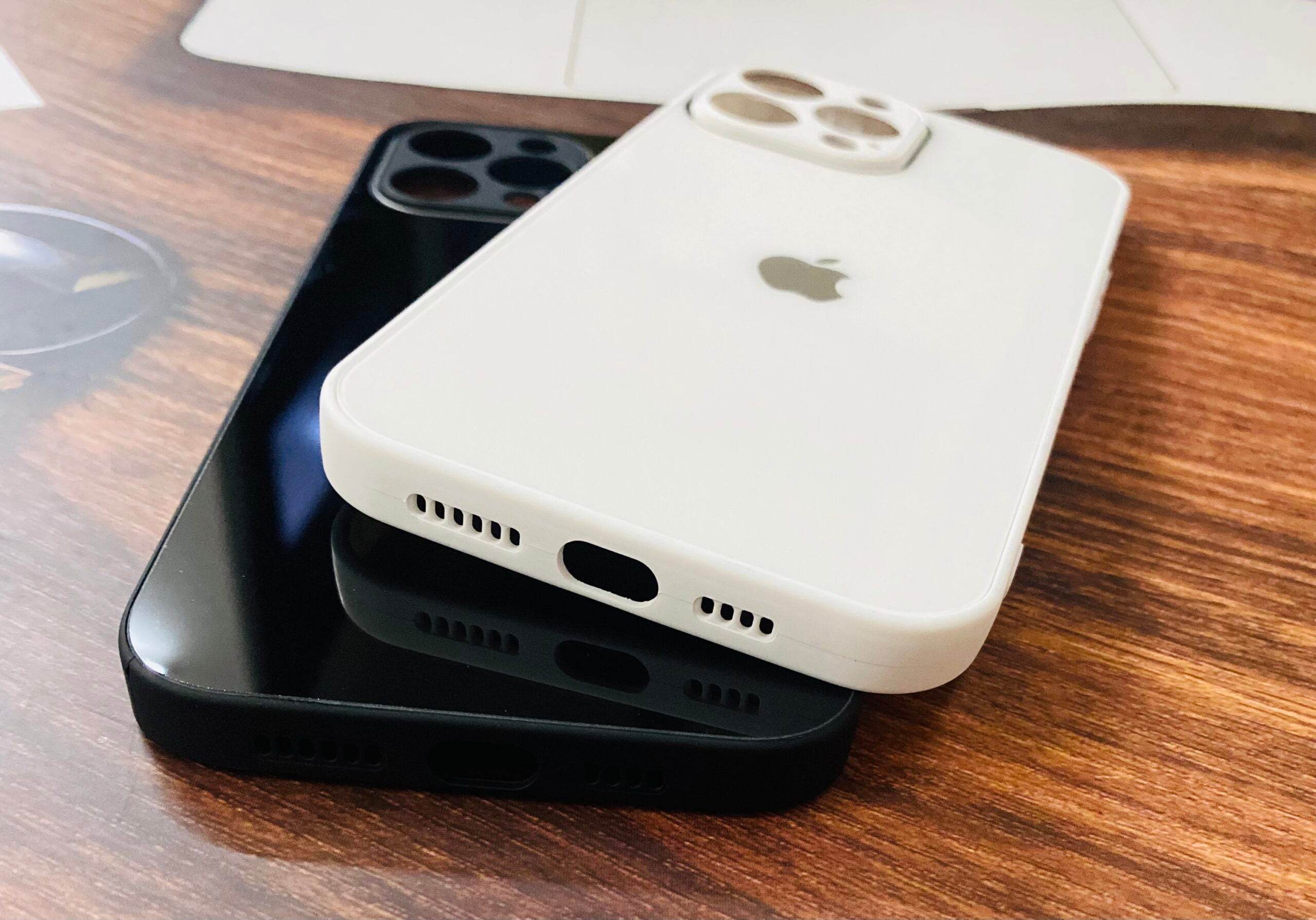 iPhone 13 Pro Max Premium Glass Camera Protection Shockproof Case- White - Guleel