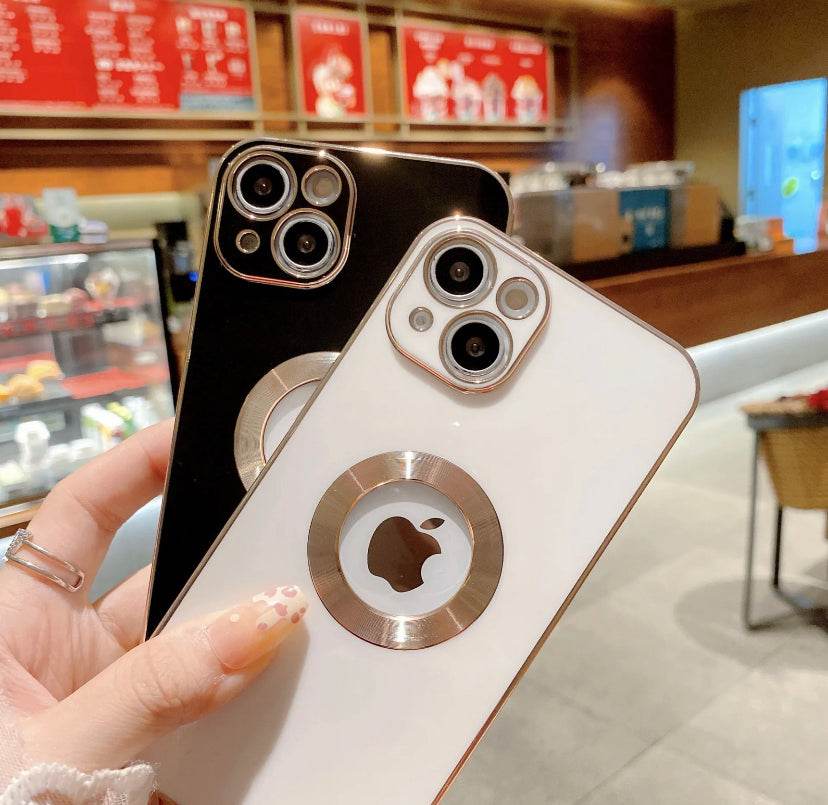 iPhone 13 Pro Max Premium Silicone Series Camera Protection Logo Cut Case – White - Guleel