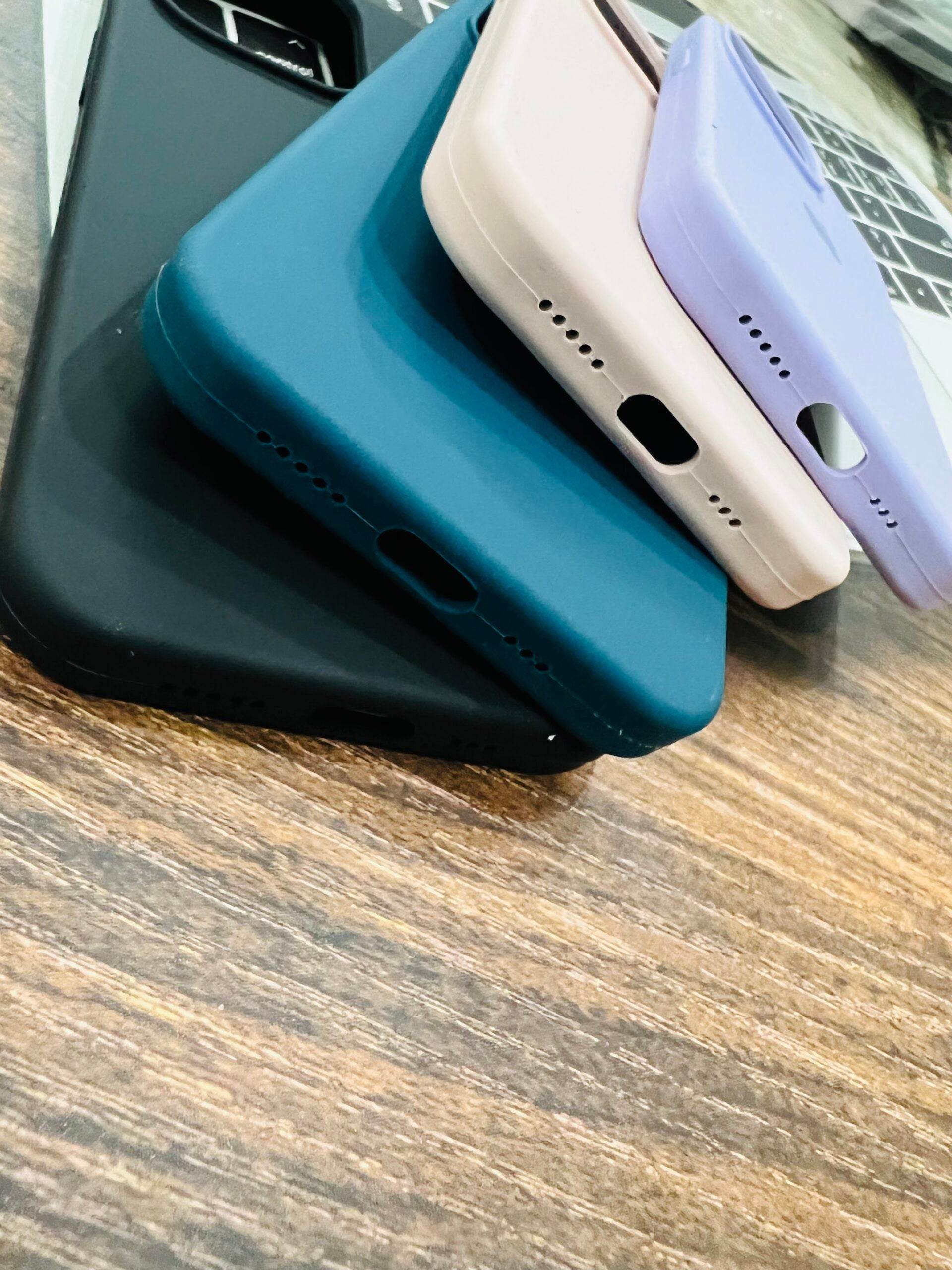 iPhone 14 Pro Max Original LOGO Silicone Case- Blue - Guleel