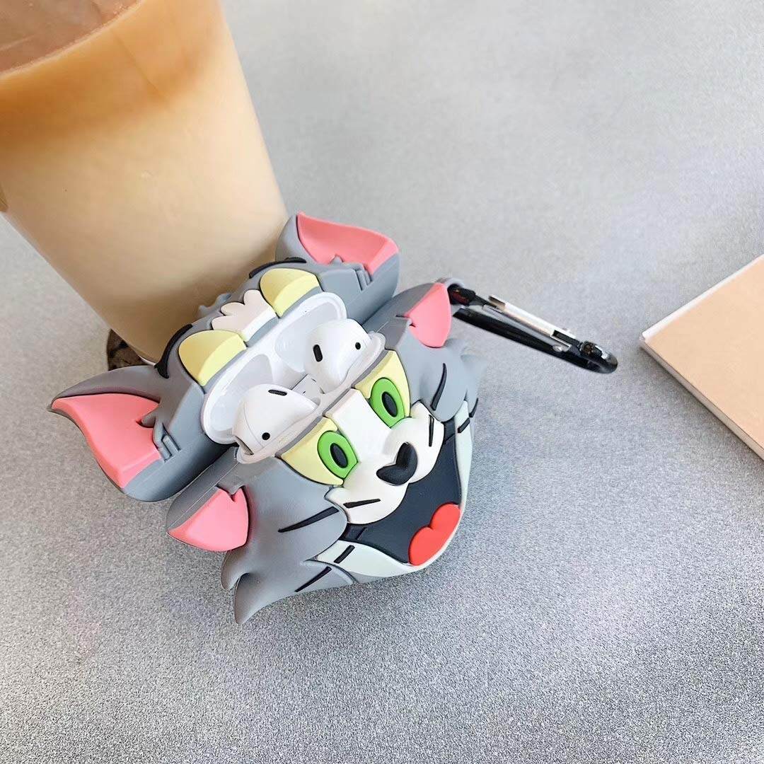 Airpods 2 Cute Tom Silicone Case ( Airpods Not Included ) - Guleel